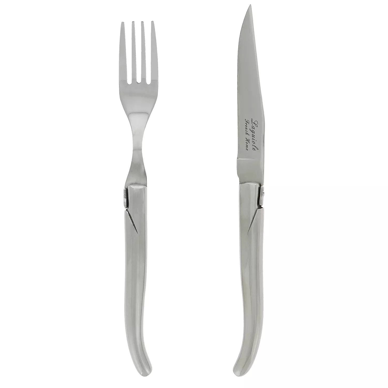 French Home Laguiole Stainless Steel Steak Knives & Forks, Set of 8