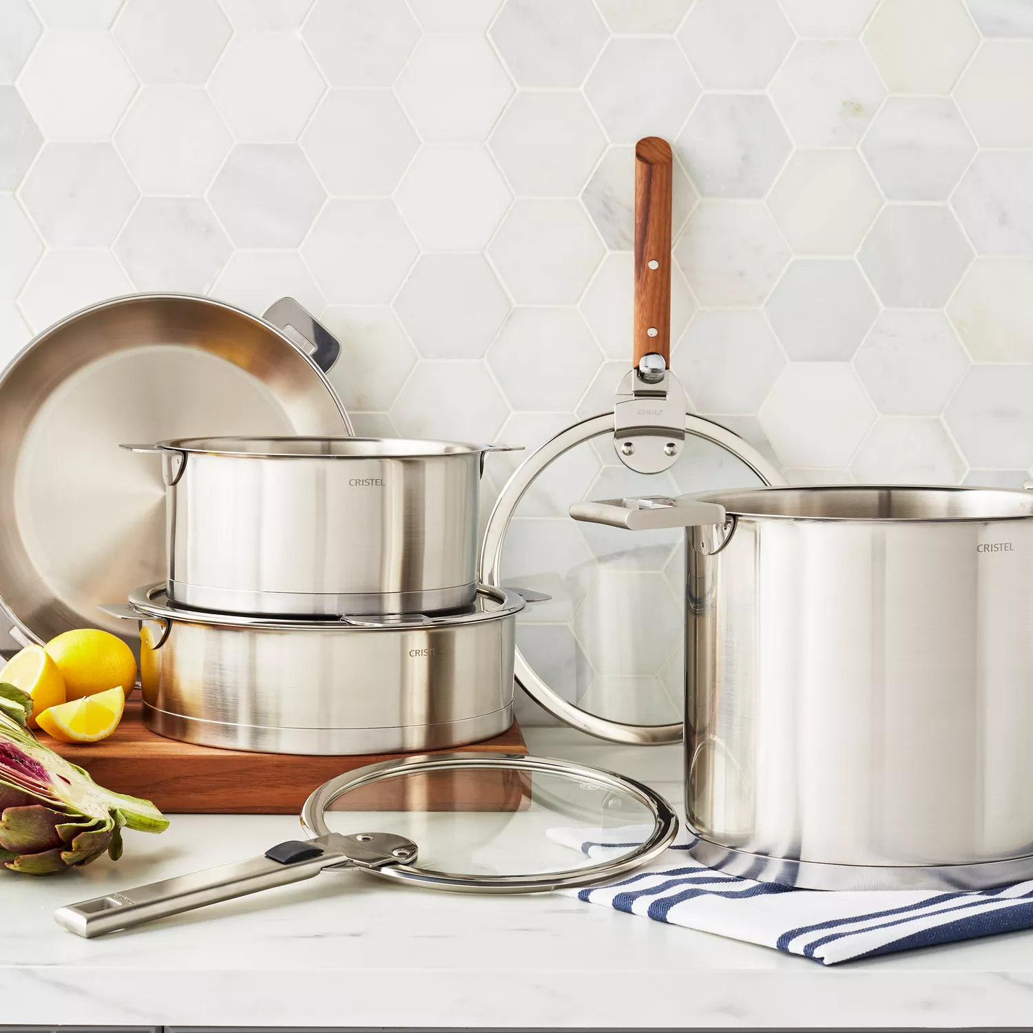 Cristel Strate Cookware Set in Stainless Steel