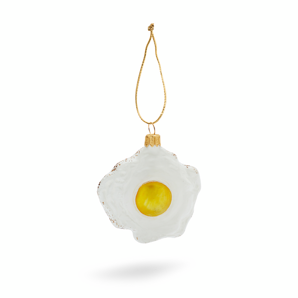 Fried Egg Glass Ornament