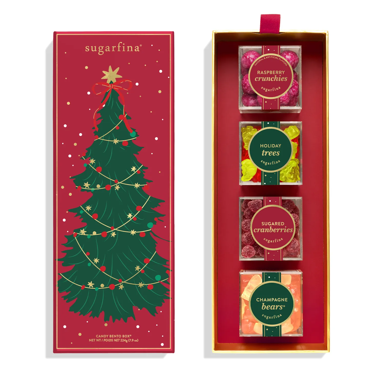 Sugarfina Christmas Tree Bento Box, Set of 4