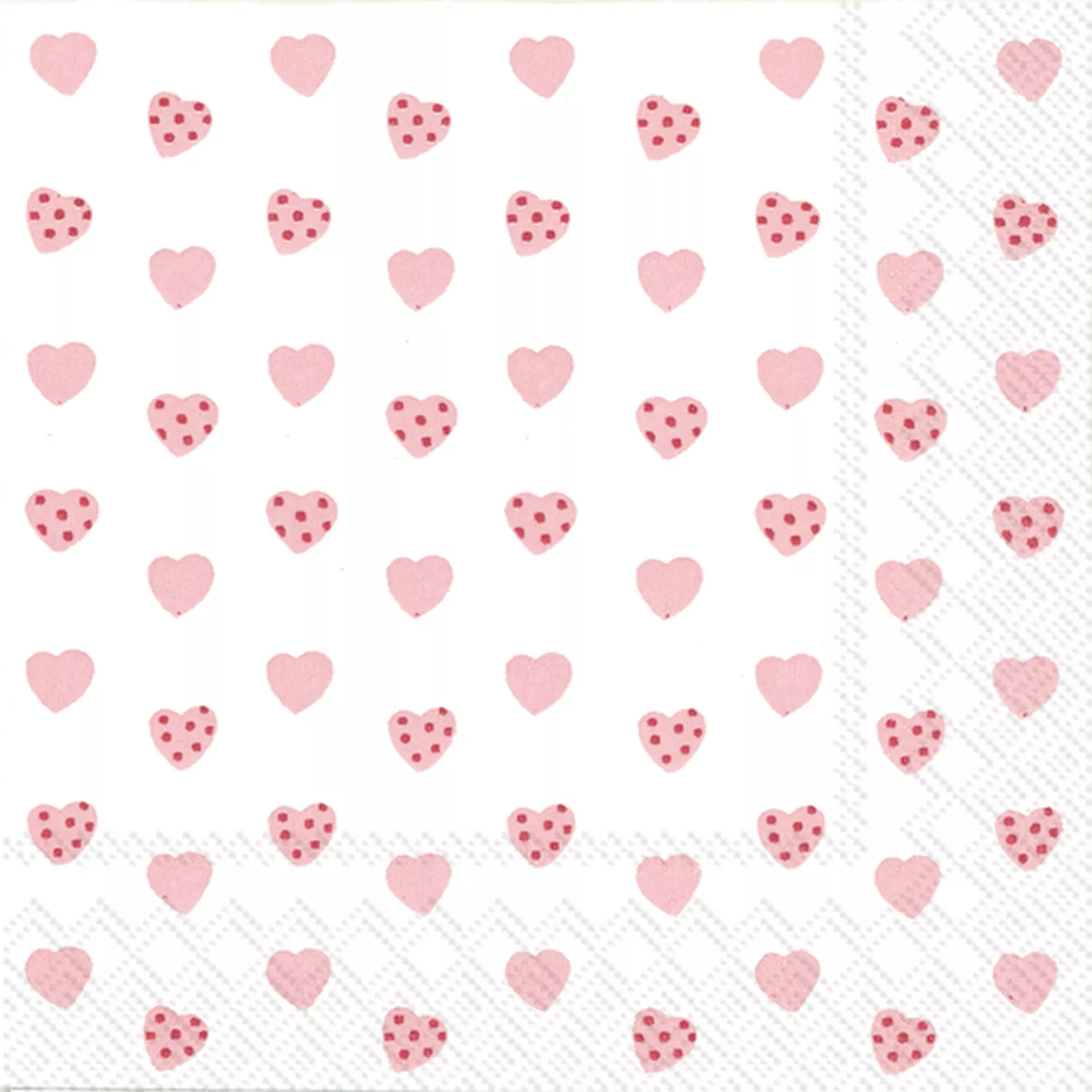 Red Hearts Paper Cocktail Napkins, Set of 20