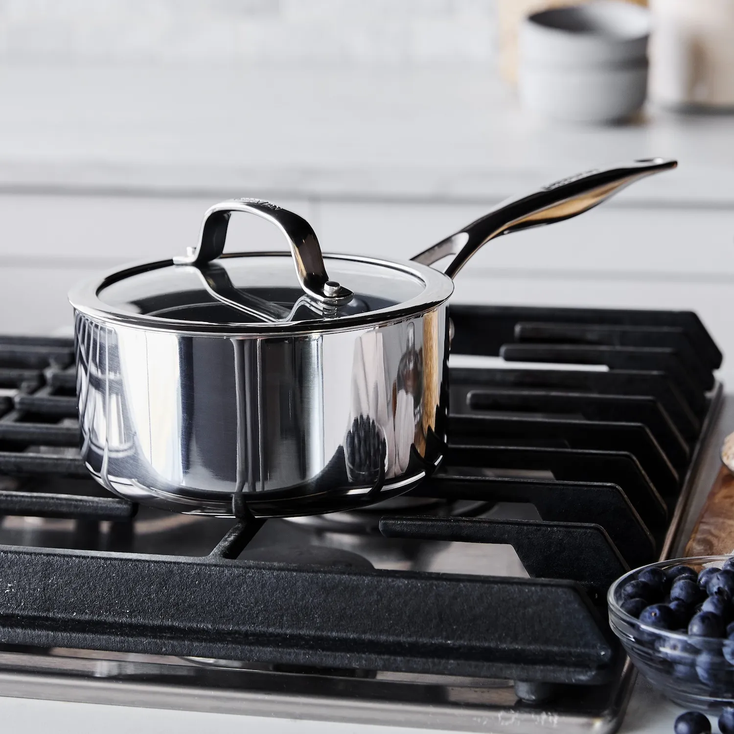 GreenPan Stainless Steel Valencia Pro Saucepan w/ Lid, 1.6 qt.