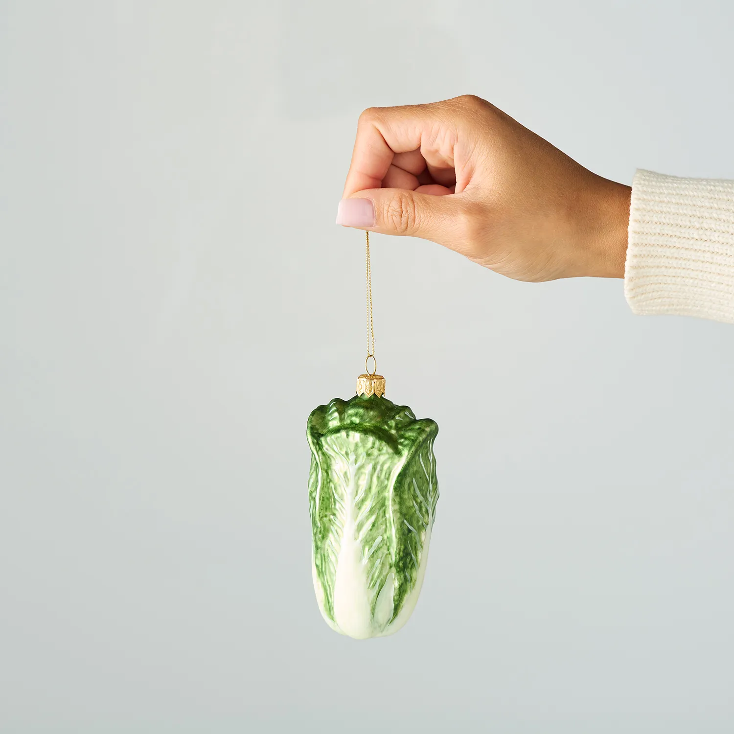 Sur La Table Vegetables Glass Ornaments, Set of 5