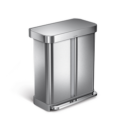 Simplehuman Dual Compartment Rectangular Step Can, 58 L This is a great and well-designed combo trash bin