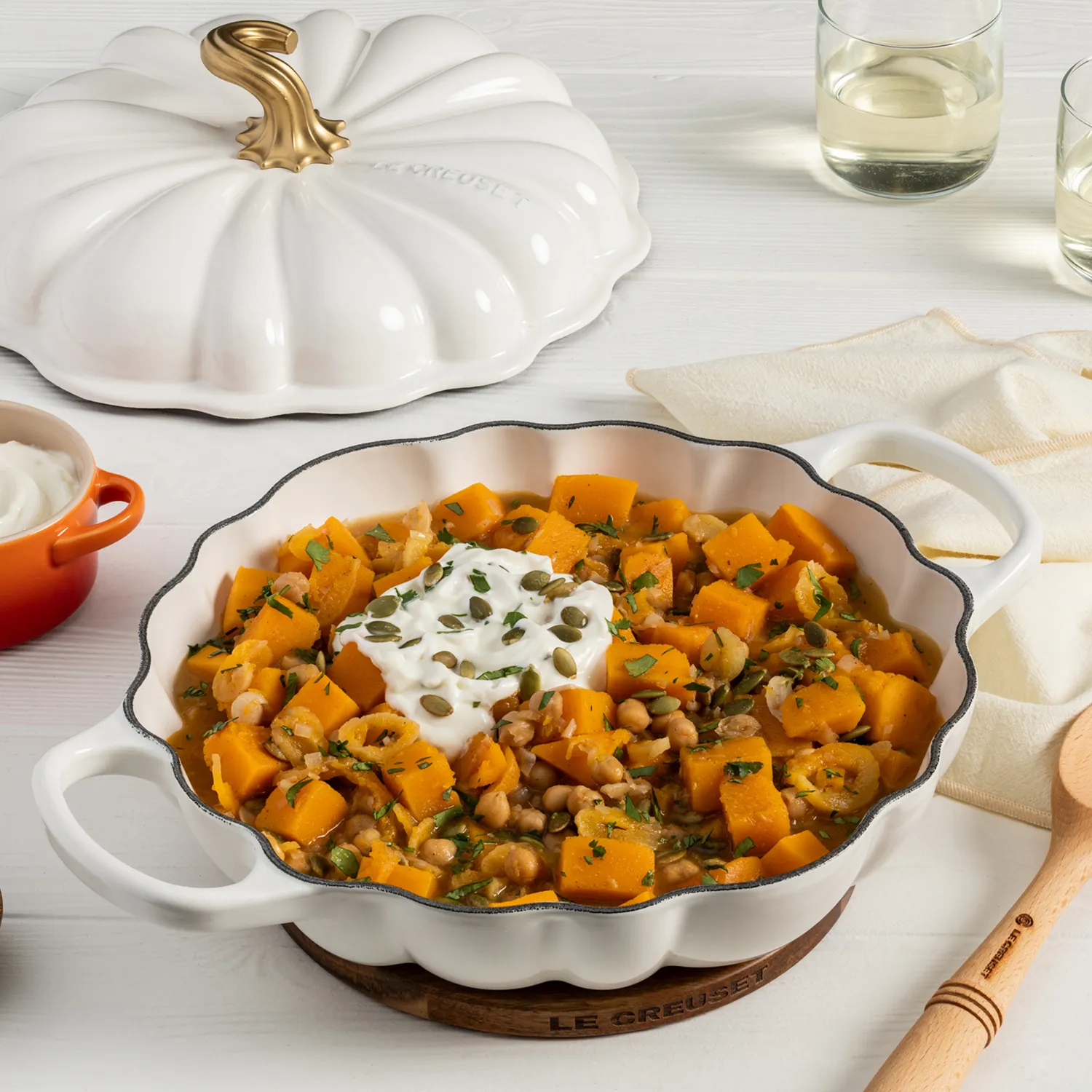 Le Creuset Enameled Cast Iron Pumpkin Braiser, 2.75 qt.