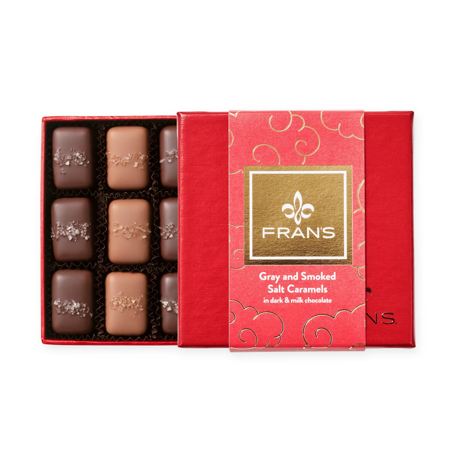 Fran's Chocolates Gray Smoked Salt Caramels Lunar New Year Gift Box