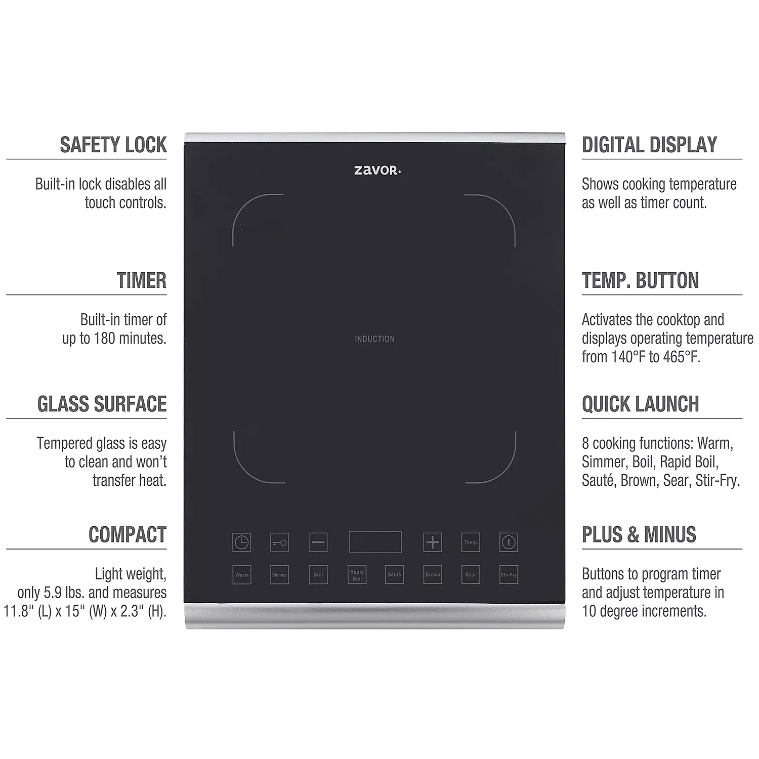 Zavor Pro Portable Induction Cooktop