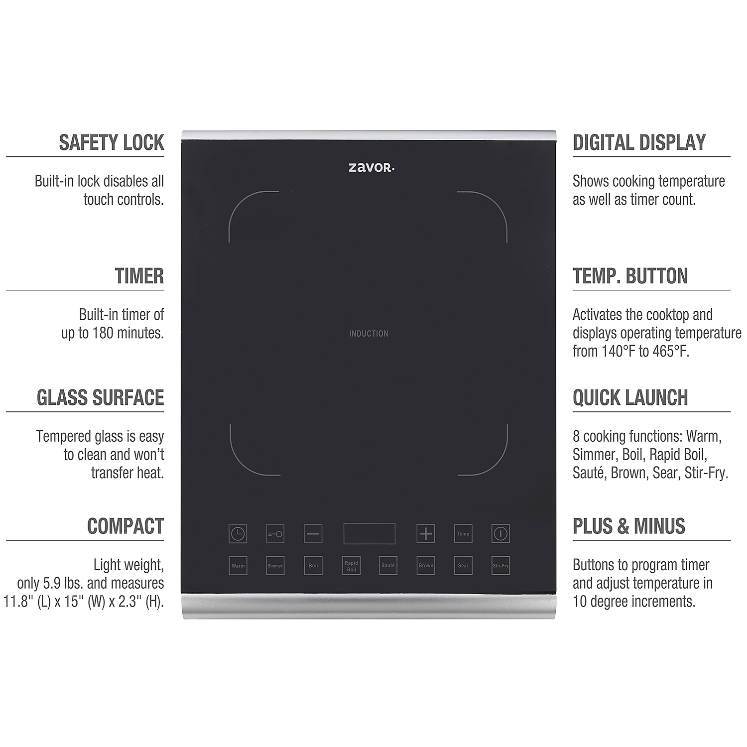 Zavor Pro Portable Induction Cooktop