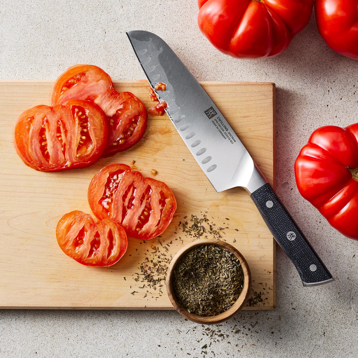 Zwilling J.A. Henckels Spectrum Hollow Edge Santoku Knife, 7"