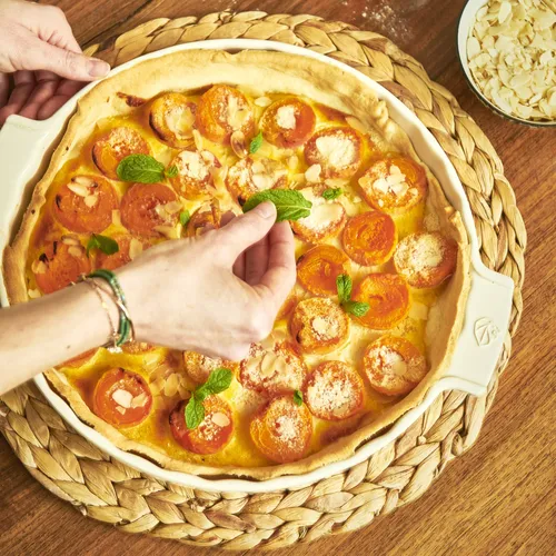 Peugeot Appolia Stoneware Round Tart Dish, 11.5"