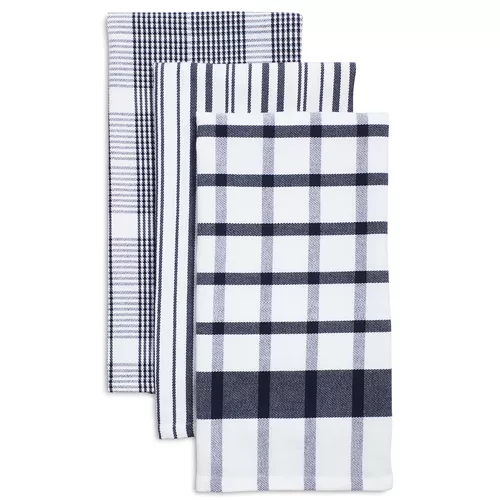 Sur La Table Assorted Twill Kitchen Towels, Set of 3