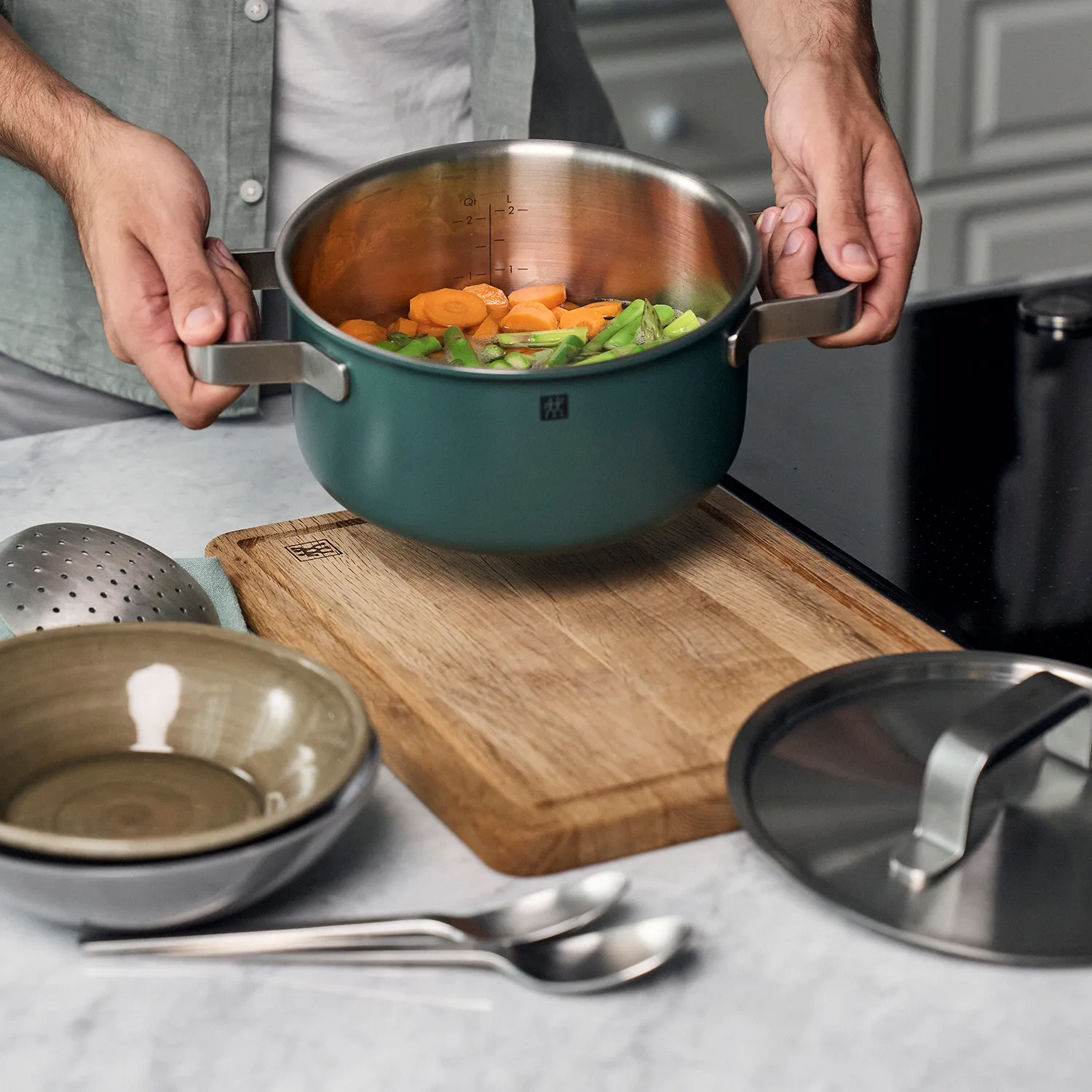 Zwilling Pure Stainless Steel 8-Piece Cookware Set