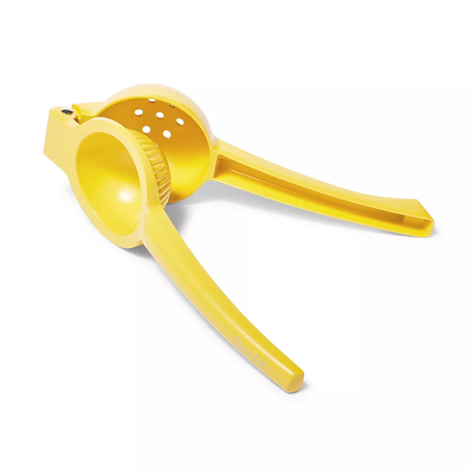 Choice 8 Yellow Handheld Aluminum Lemon Juicer / Squeezer