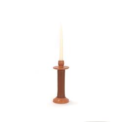 Alcantara-Frederic Large Leather Wrapped Candle Holder