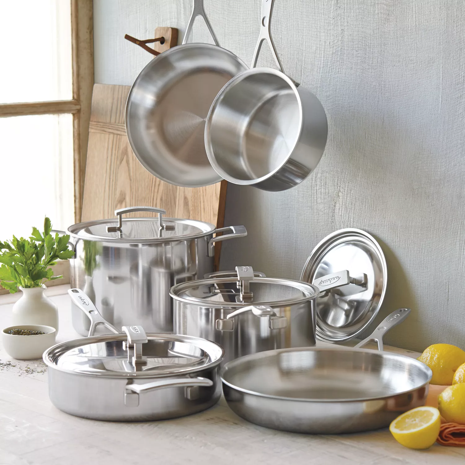 Demeyere Industry5 Stainless-Steel Cookware Set, 10 Piece