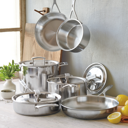 Demeyere Industry5 Stainless-Steel Cookware Set, 10 Piece