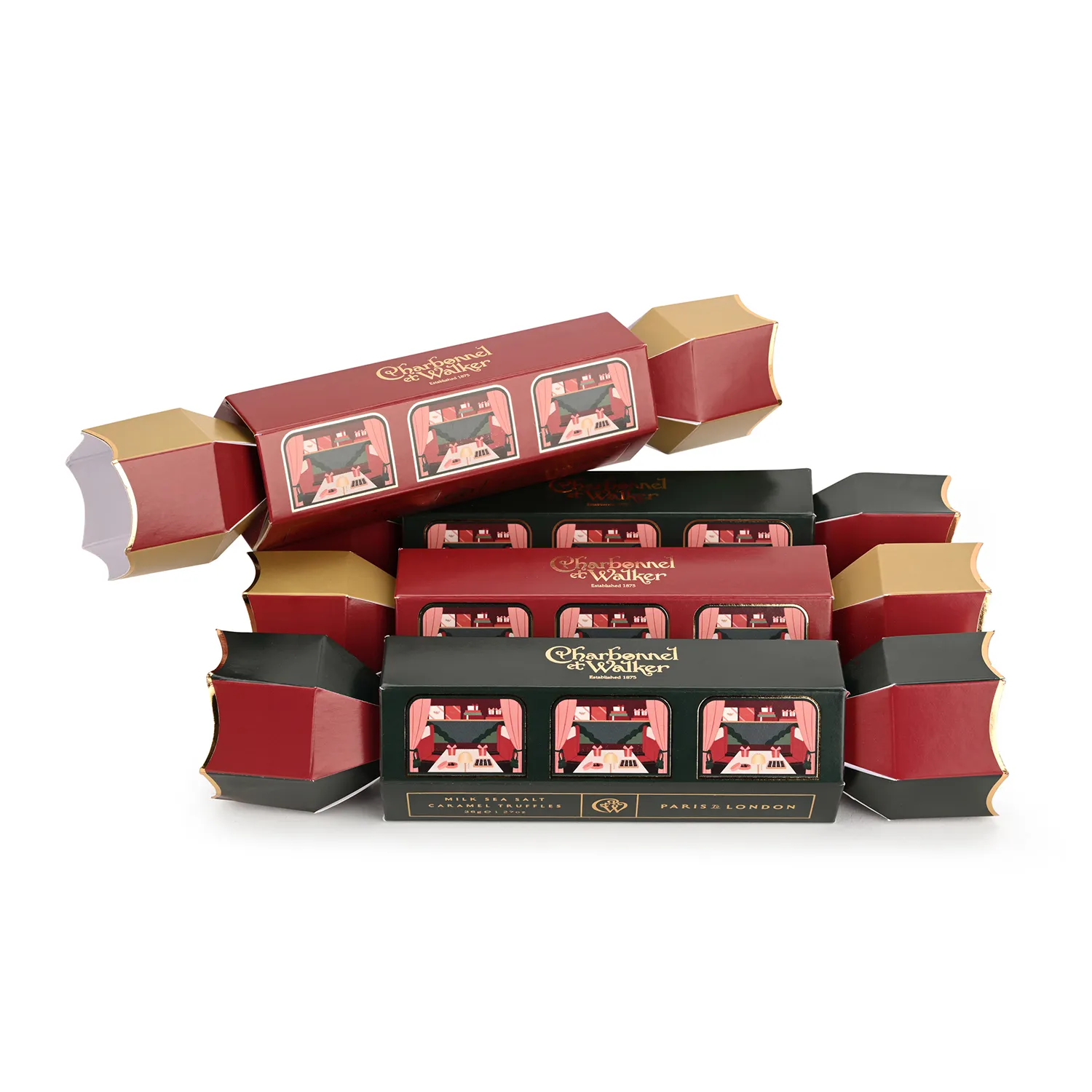 Charbonnel et Walker Cracker Gift Set Milk & Milk Sea Salt Truffles