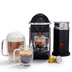 Nespresso Pixie by Breville Espresso Machine with Aeroccino Milk Frother