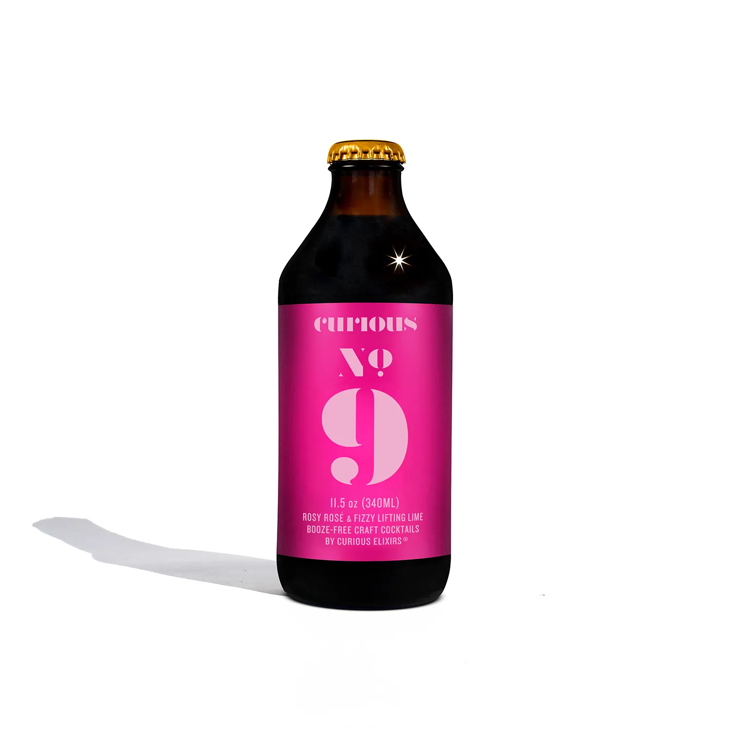 Curious Elixirs No. 9 Booze-Free Sparkling Rosé Cocktail