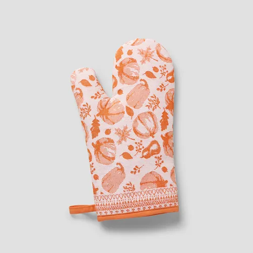 Sur la table Pumpkin Jacquard Oven Mitt