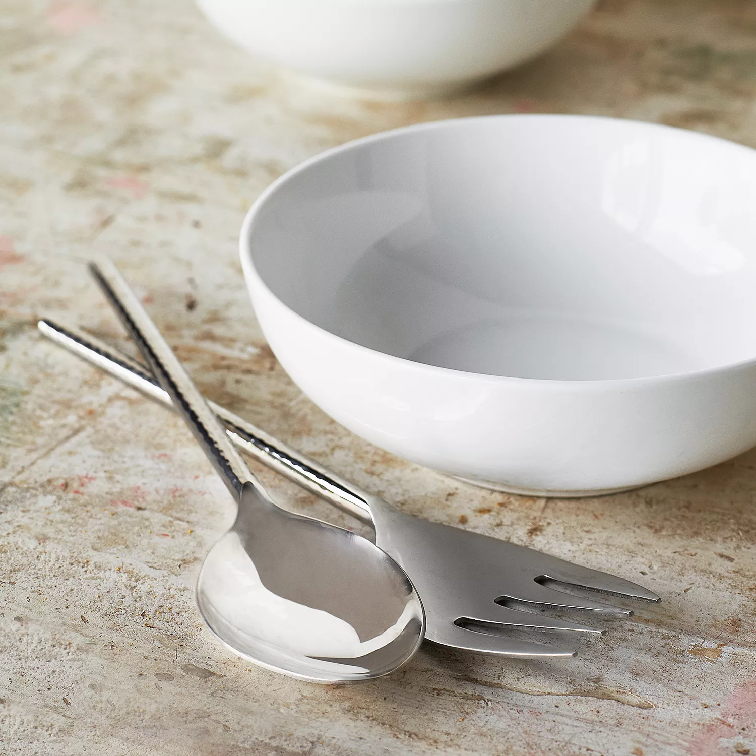 Sur La Table Hammered Silver Serving Fork