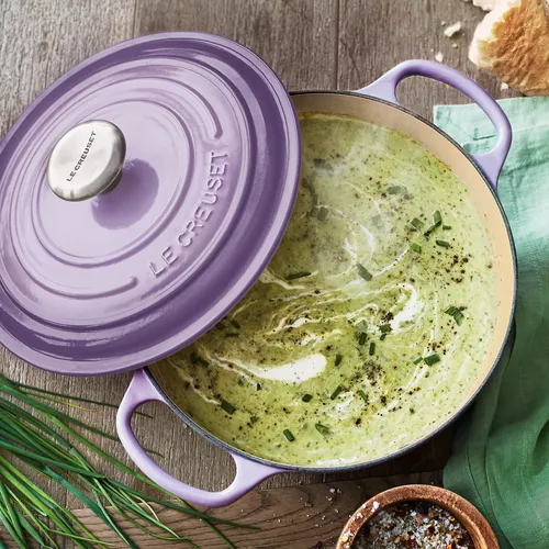 Asparagus Bisque with Black Pepper Crème Fraîche