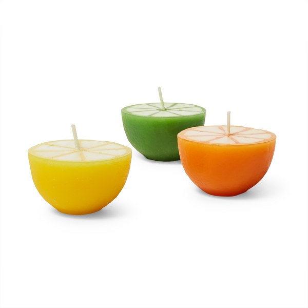 Sur La Table Citrus Figural Candles, Set of 3