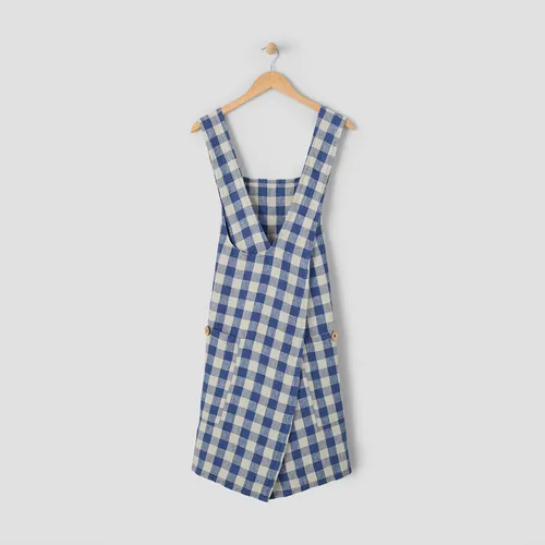 Sur La Table Check Linen Smock Apron