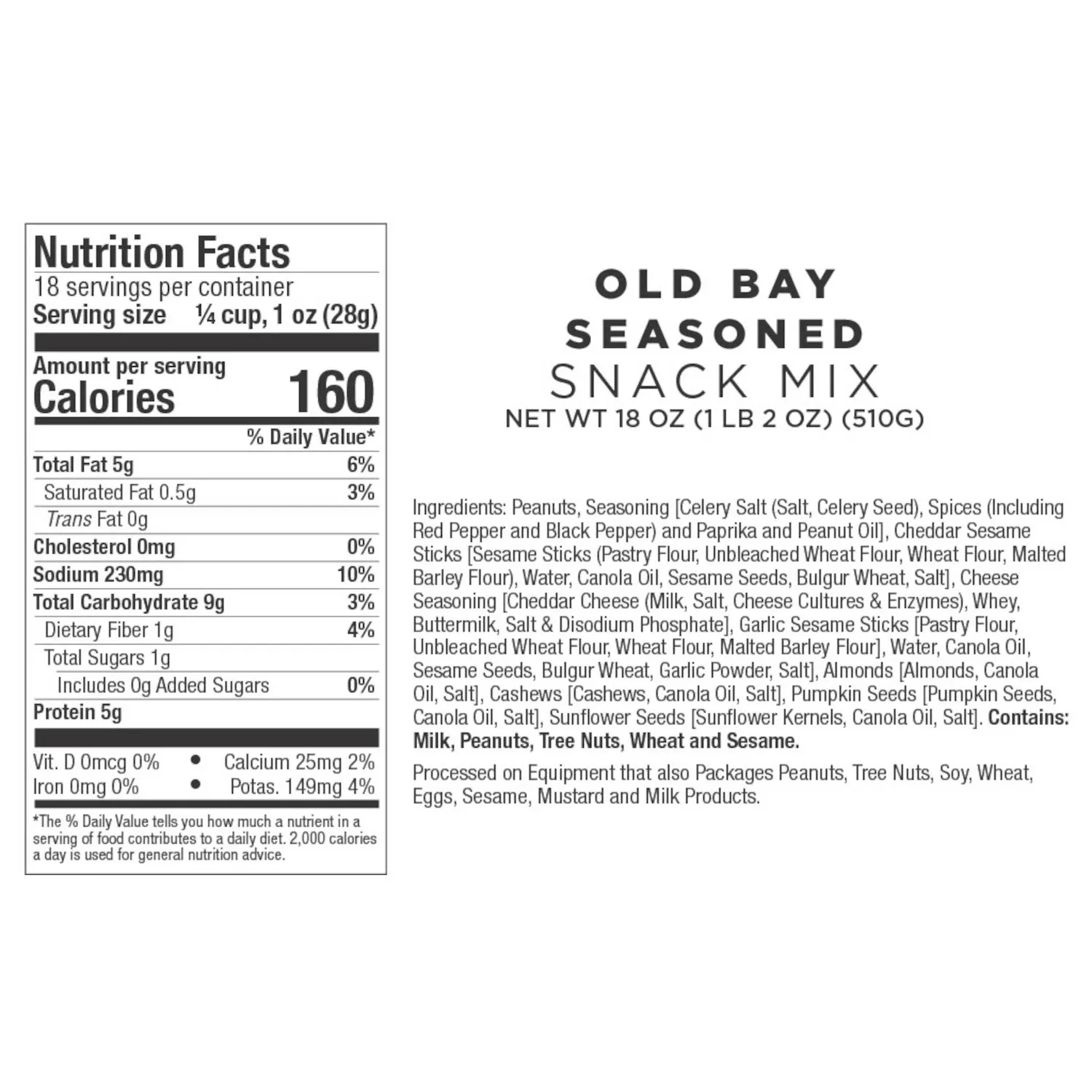Virginia Diner Old Bay® Seasoned Snack Mix