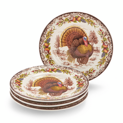 Turkey Bread Plates, Set of 4