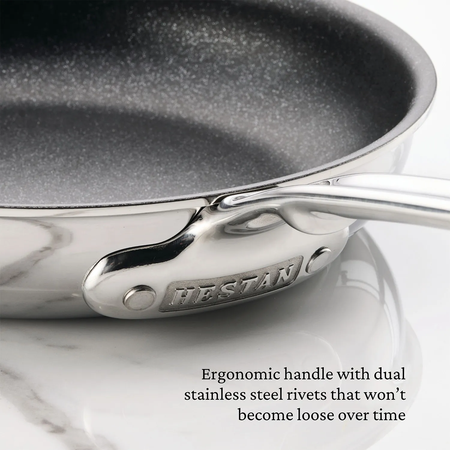 Hestan ProBond Luxe Stainless Steel TITUM™ Nonstick Set of 2 Skillets, 8.5" & 11"