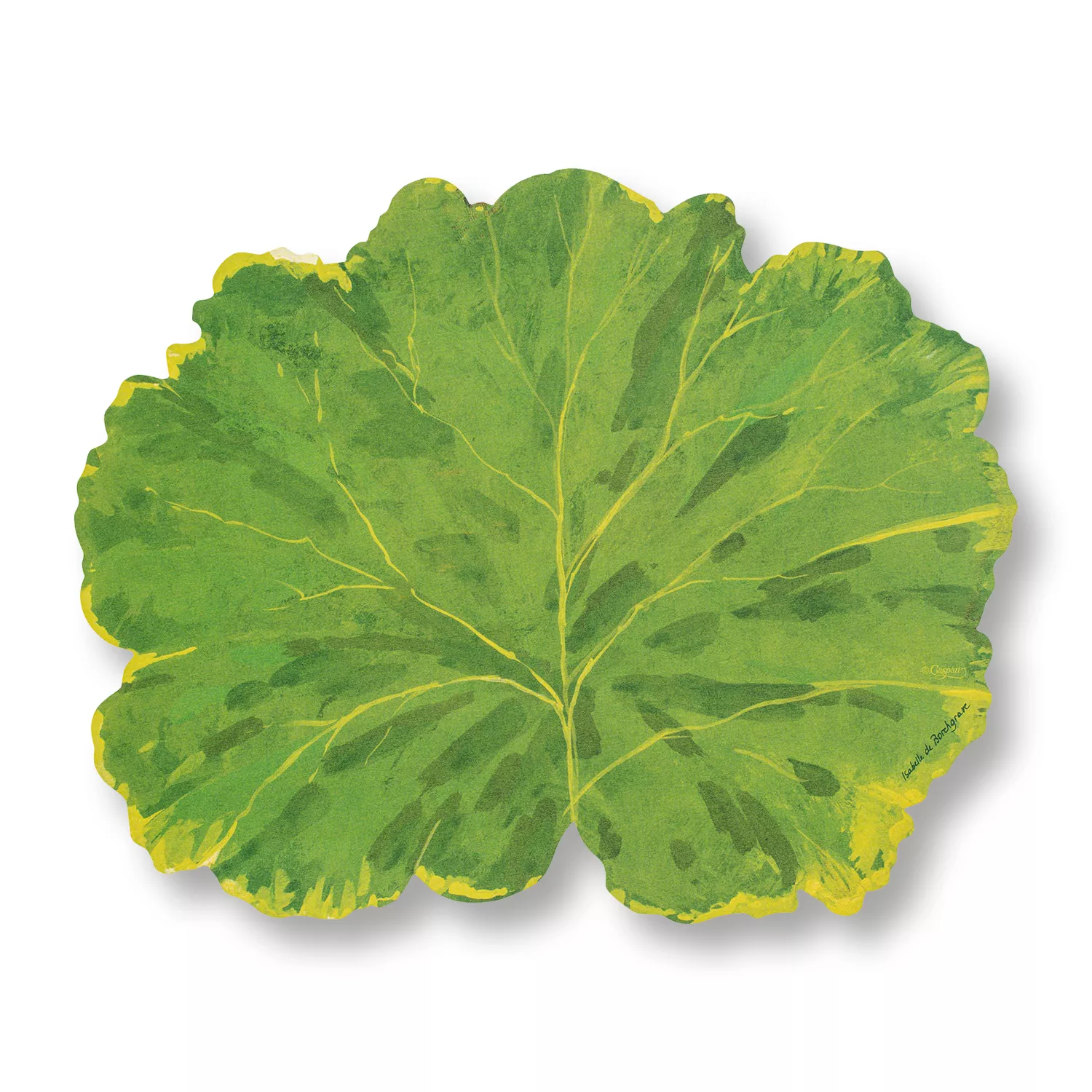 Caspari Cabbage Leaf Placemats, Set of 12