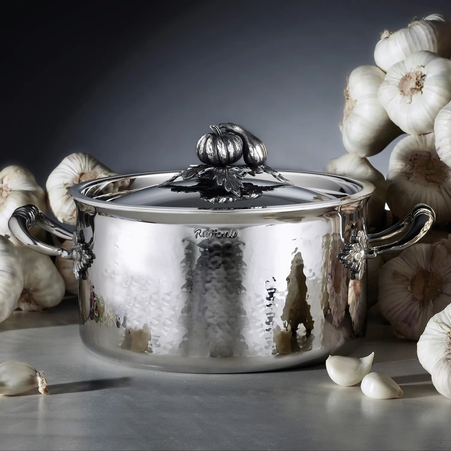 Ruffoni Opus Prima Hammered Stainless Steel Soup Pot, 4 qt.