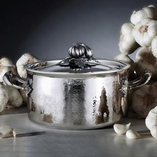 Ruffoni Opus Prima Hammered Stainless Steel Soup Pot, 4 qt.