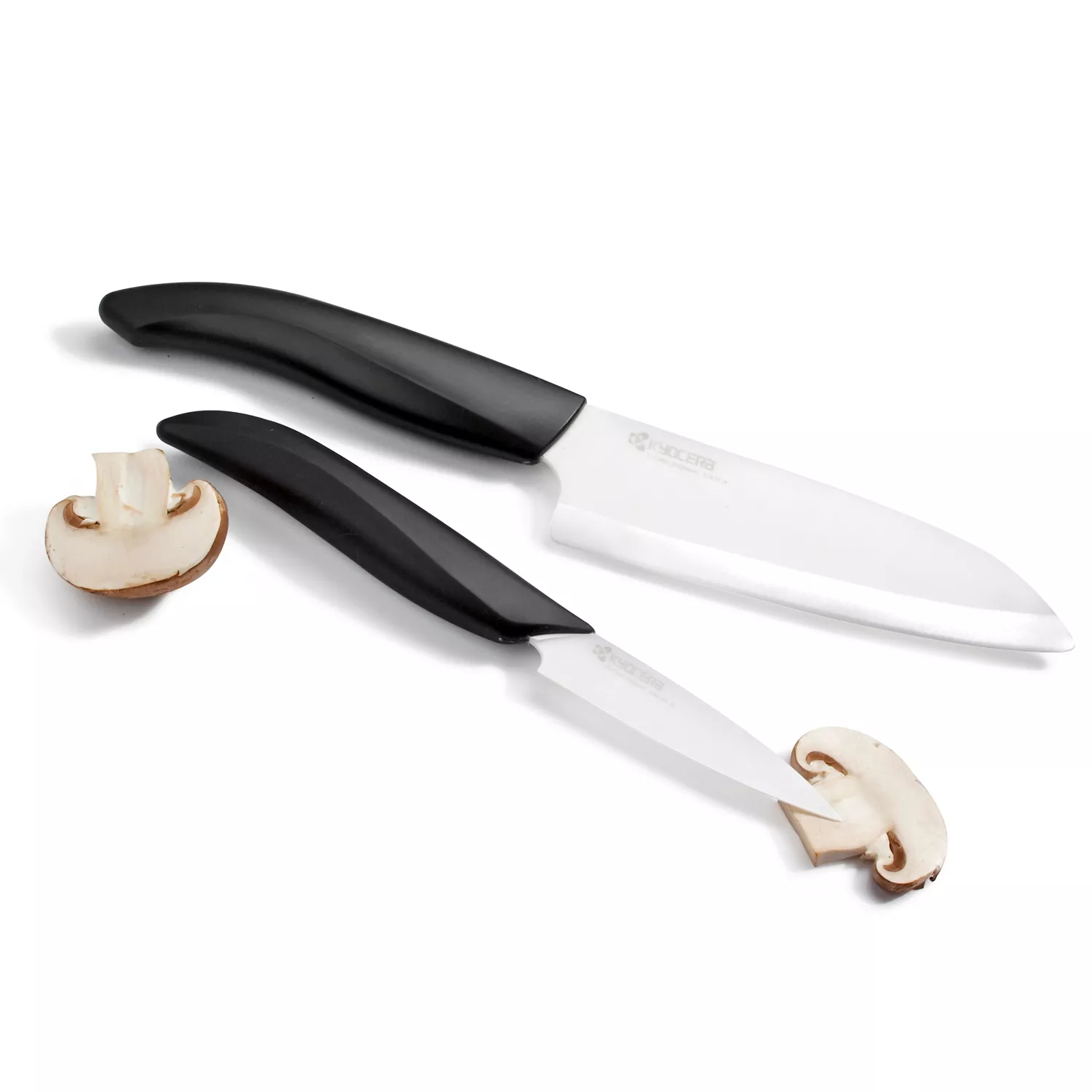 Kyocera 2-Piece Asian Ceramic Knife Set, Black