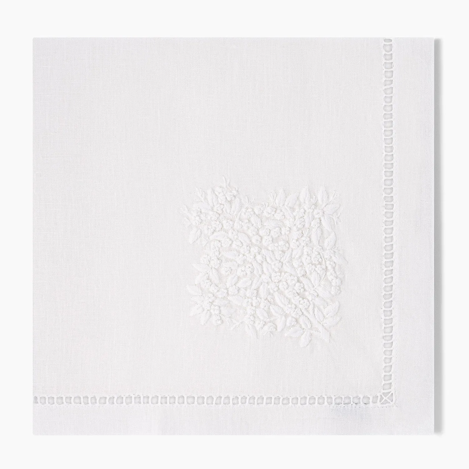 Henry Handwork Jardin Embroidered Linen Napkins, Set of 4