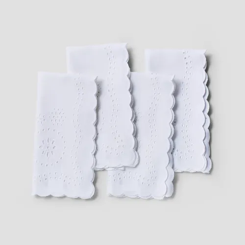 Sur La Table Shiffli Lace Napkins, Set of 4
