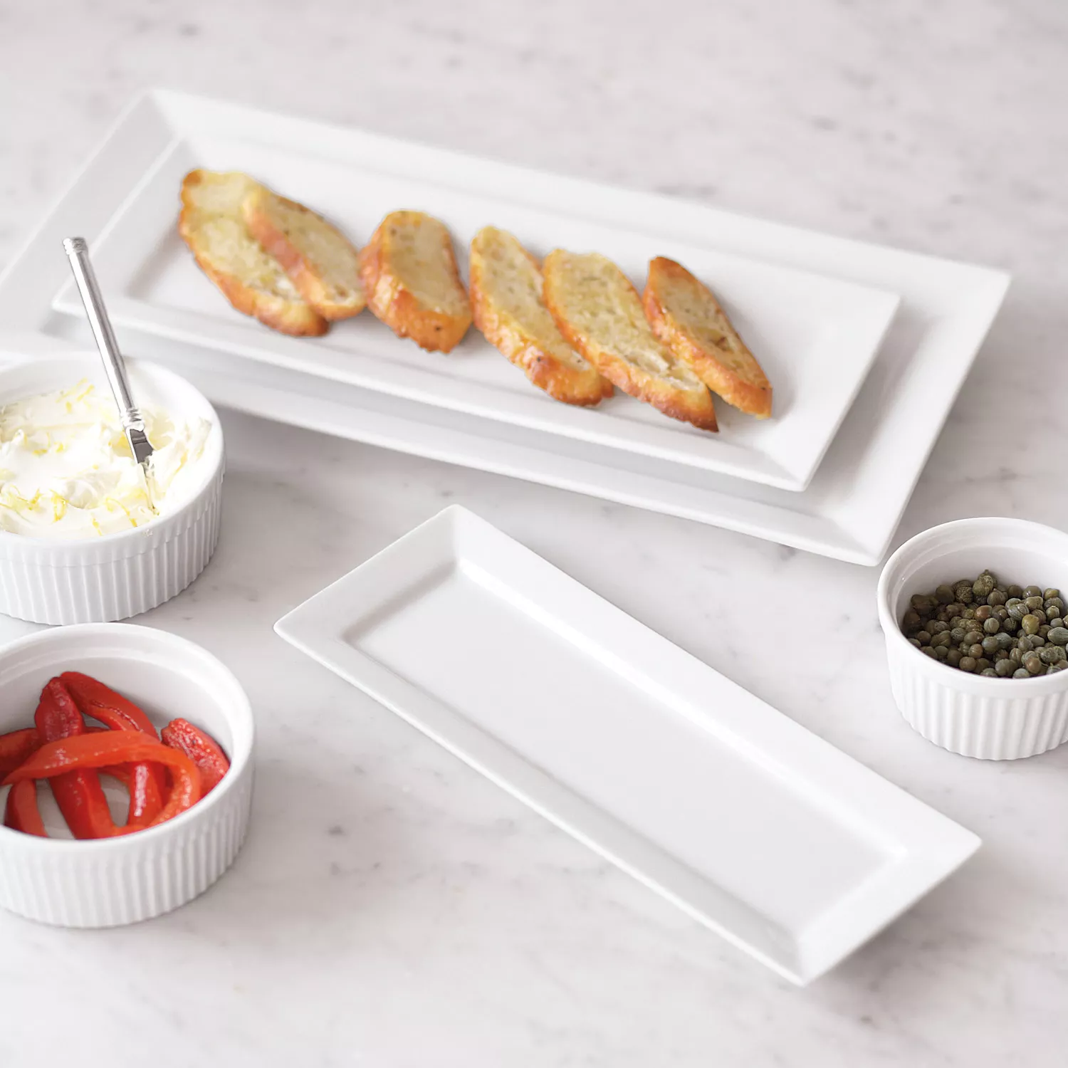 Sur La Table Porcelain Platters, Set of 3