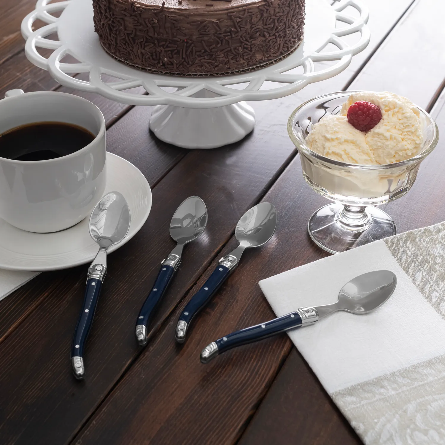 French Home Laguiole Coffee Spoons, Set of 4