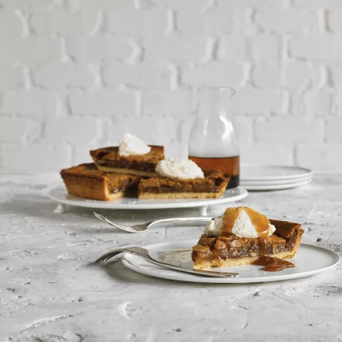 Smoked Maple Pecan Tart with Ricotta Cream