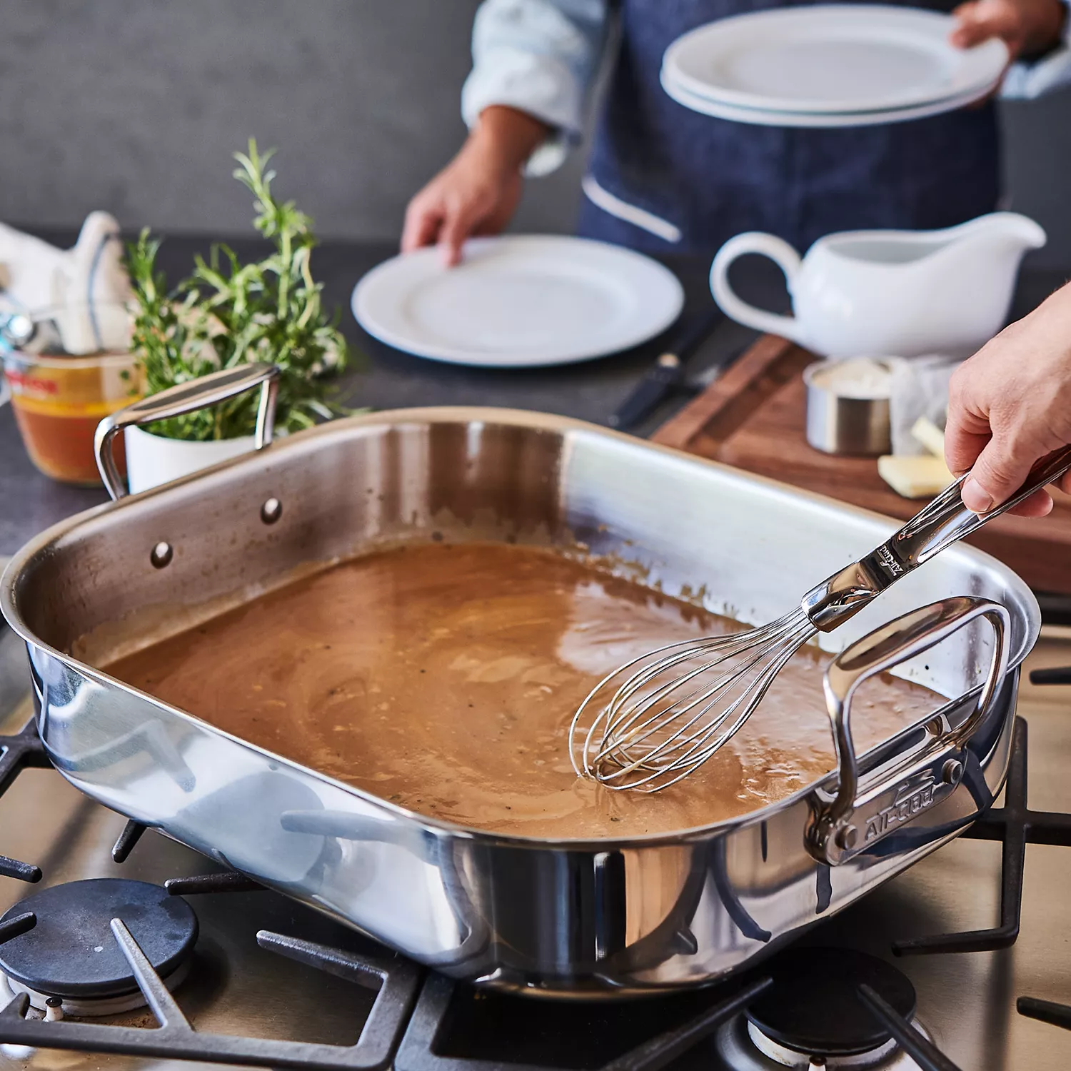 All-Clad Stainless Steel Roasting Pan with Nonstick Rack