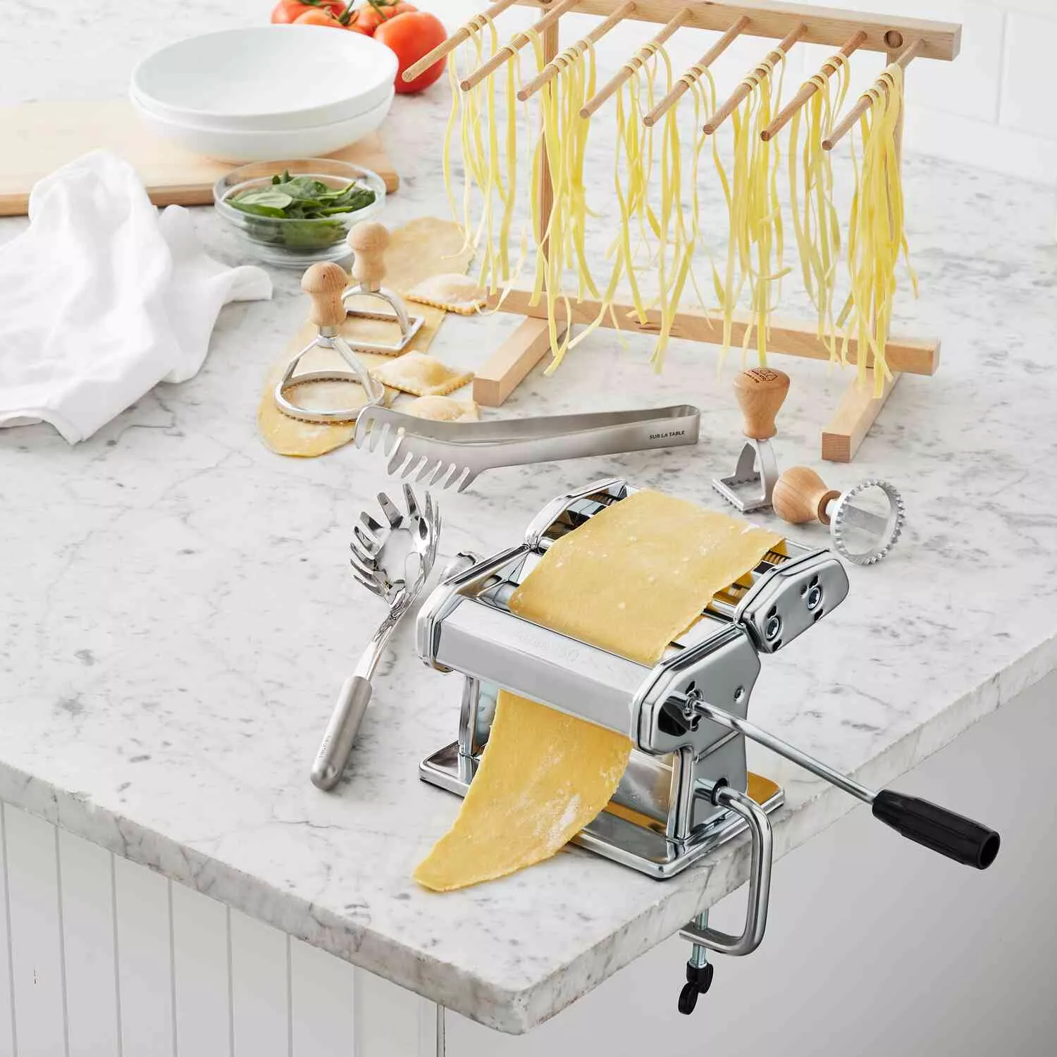 Marcato Atlas 150 Classic Pasta Maker with 2 Ravioli Stamps