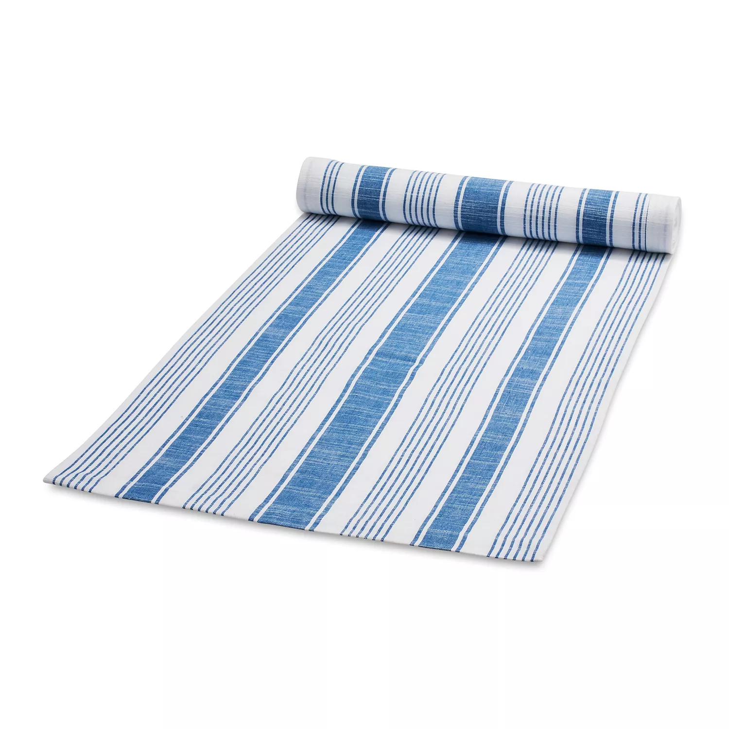 Sur La Table Striped Blue Table Runner