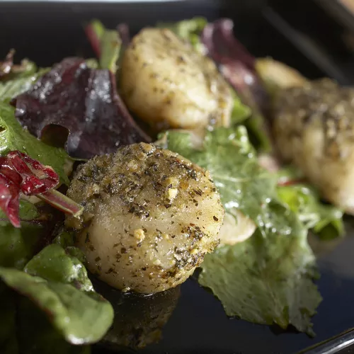 Citrus Herbal Tea-Steamed Scallops