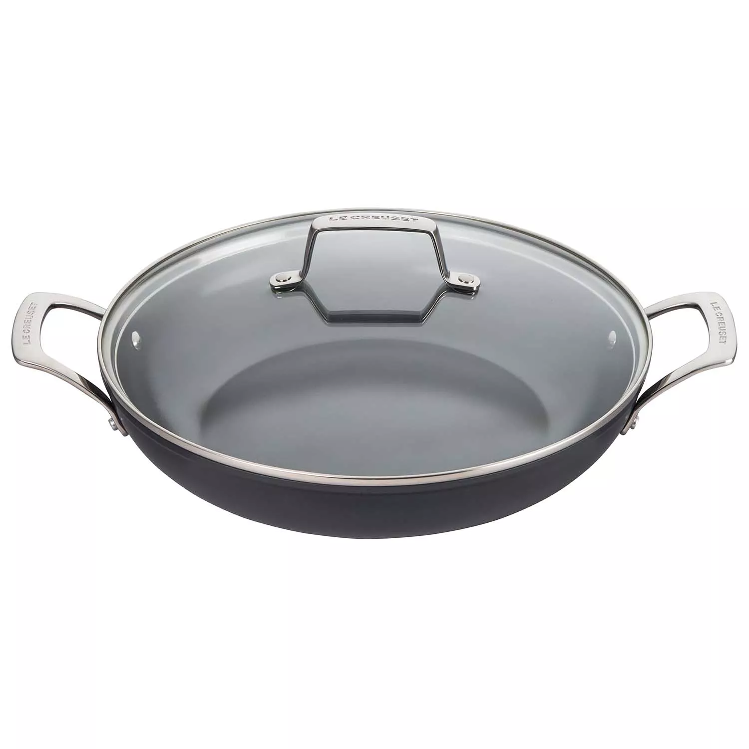 Le Creuset Essential Ceramic Nonstick Shallow Braiser with Lid