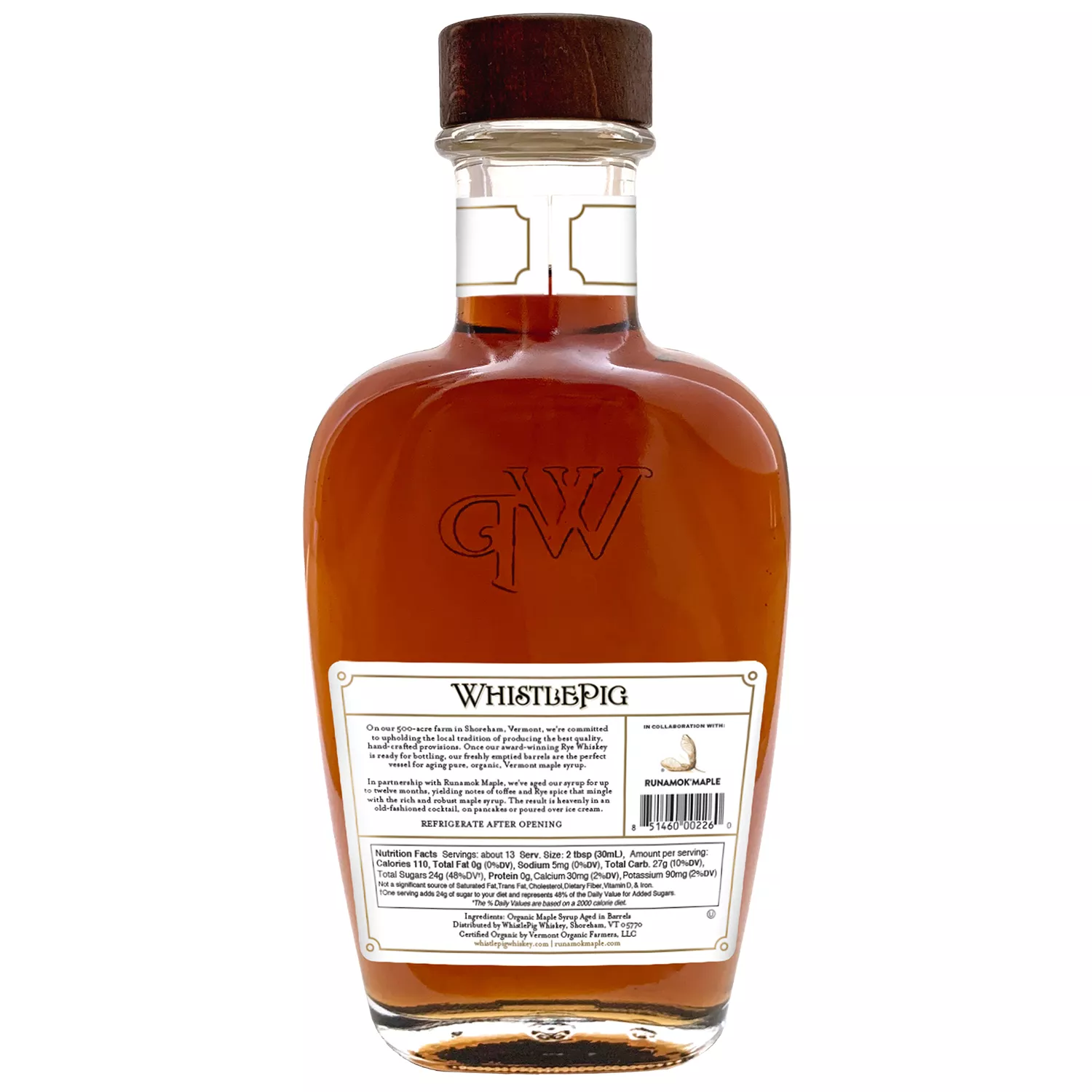 Runamok WhistlePig Rye Whiskey Barrel-Aged Maple Syrup