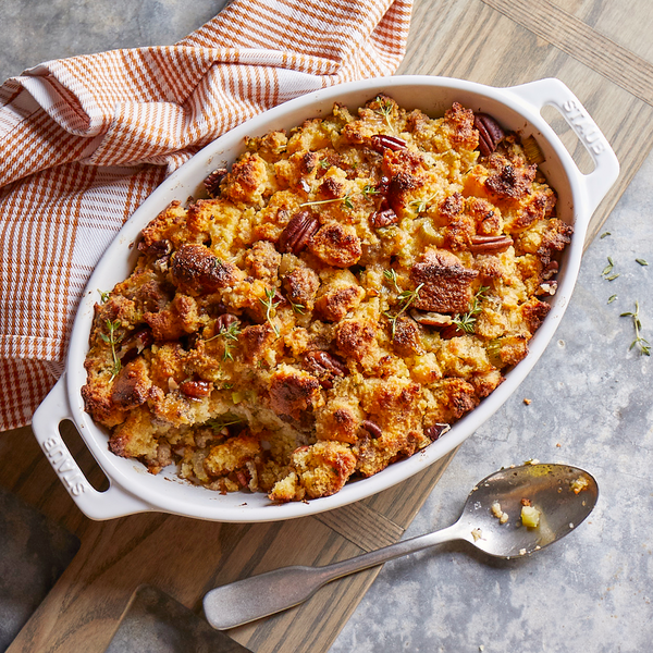 Cornbread and Sausage Dressing with Pecans