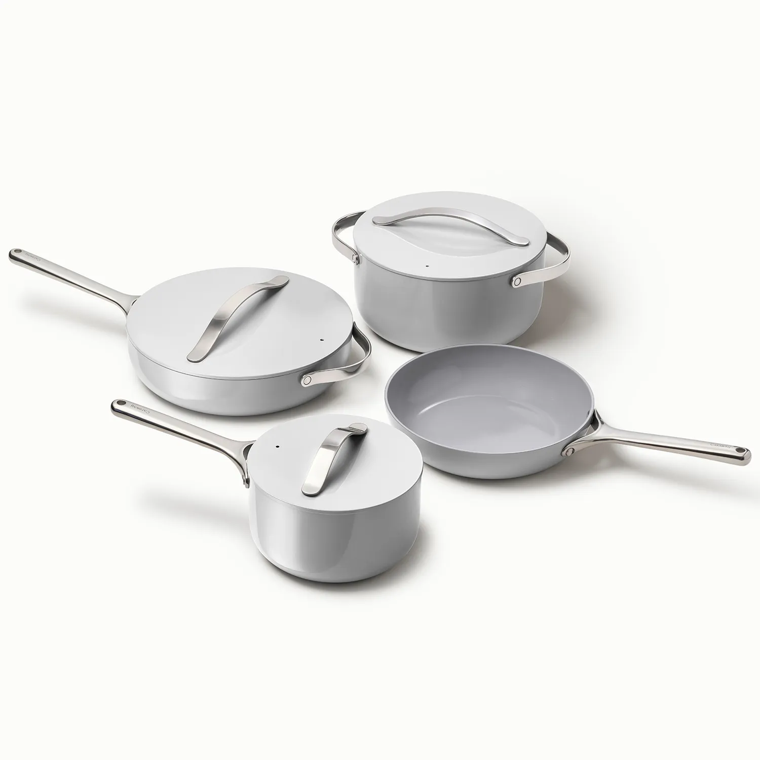 Caraway Ceramic Nonstick 7-Piece Cookware Set with Bonus Storage