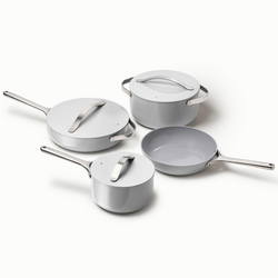 Caraway Ceramic Nonstick 7-Piece Cookware Set with Bonus Storage Cookware 