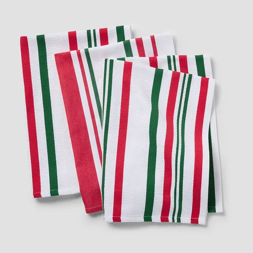 Sur La Table Multi-Striped Kitchen Towels, Set of 3